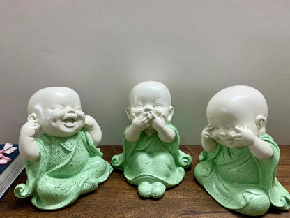 Set of 3 laughing monks