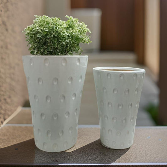 Ceramic Pots in Hyderabad dots design-stylish planters. - The Plant Shop
